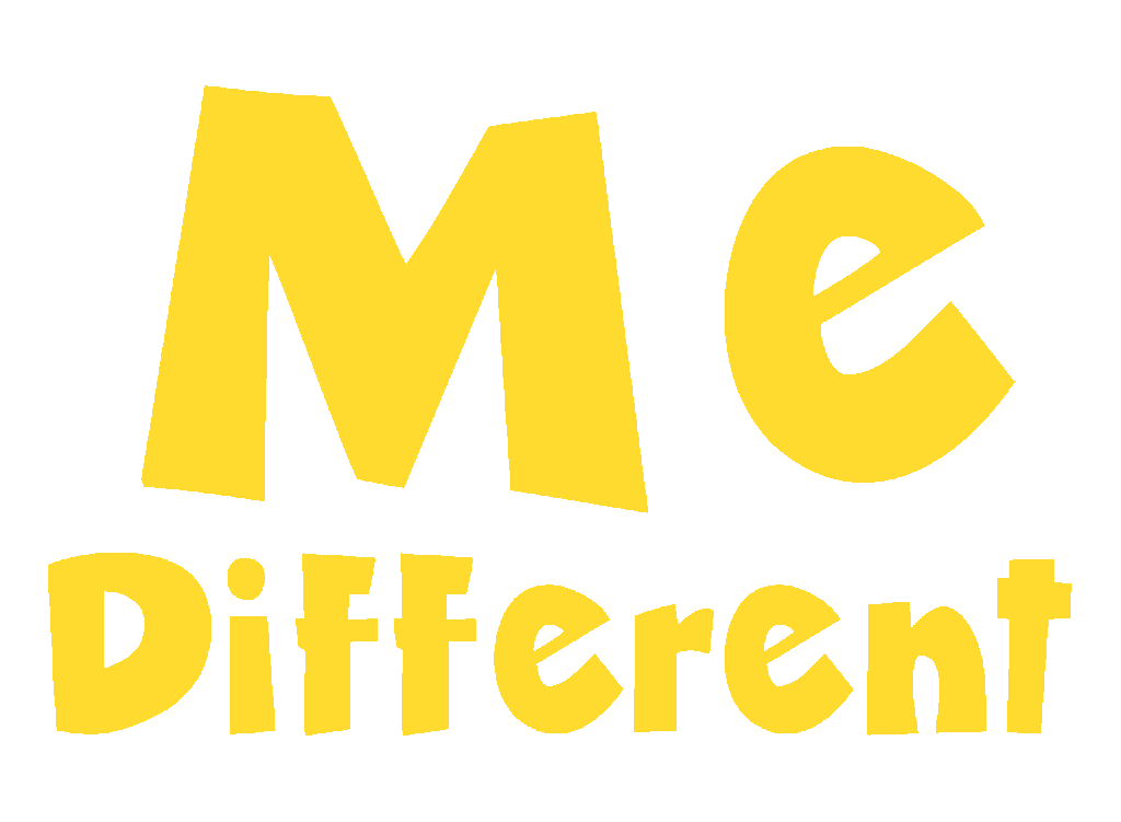 Bold yellow text: Me Different