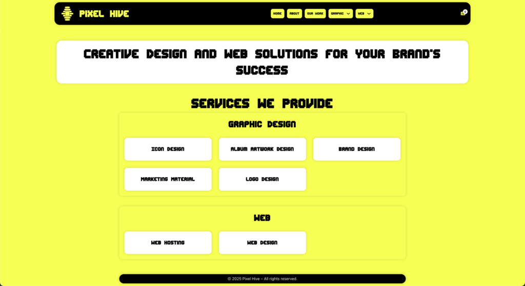 Creative design and web solutions showcase