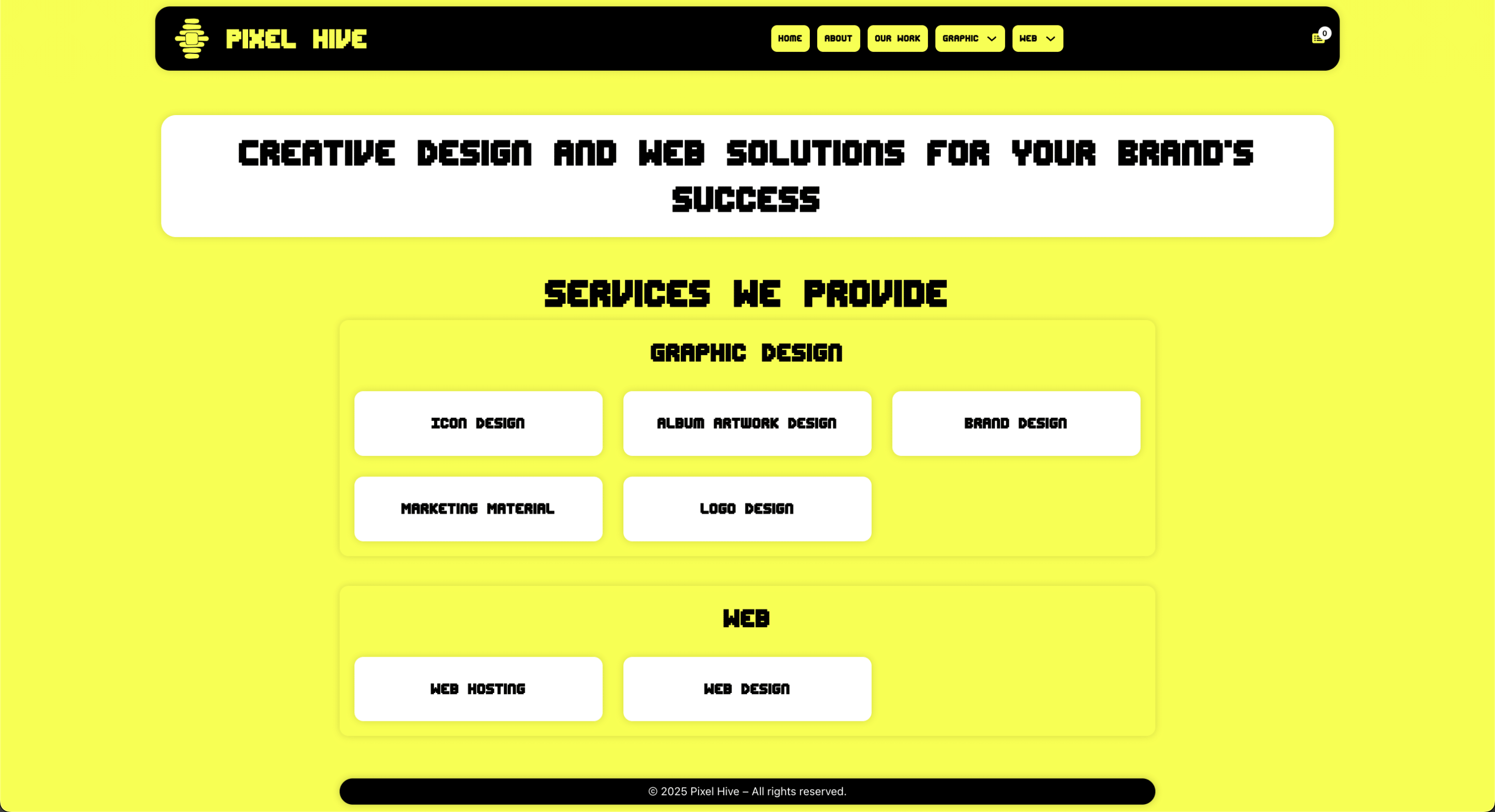 Creative design and web solutions showcase