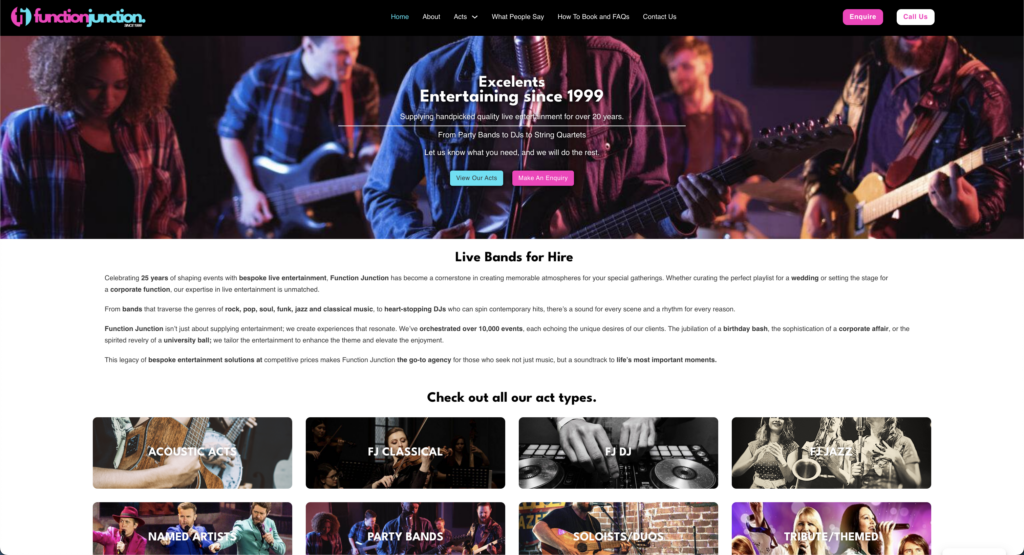 Live band performing at an event